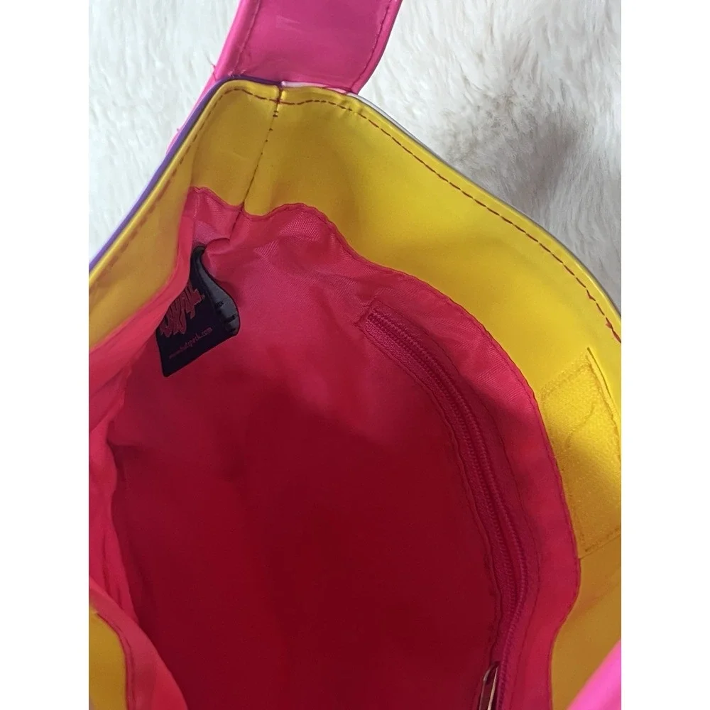 Bratz Neon Y2k Roller Skate Bag Purse Paint Splatter Doll Pink Purple